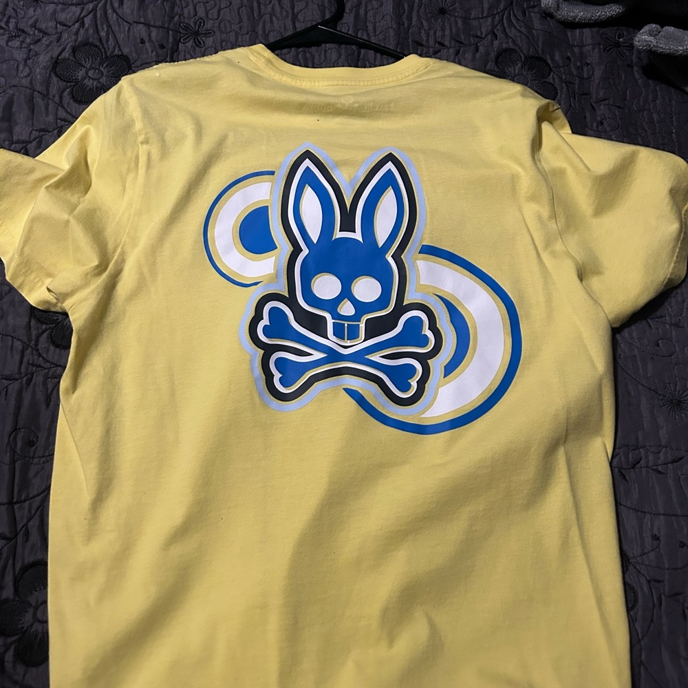 Yellow, psycho, bunny, short sleeve T-shirt